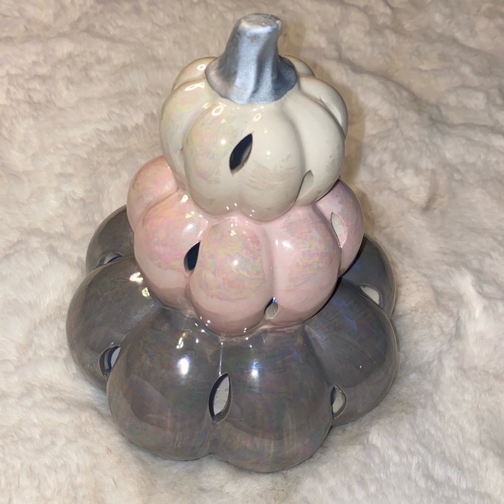Iridescent Light-up Pumpkin Decor